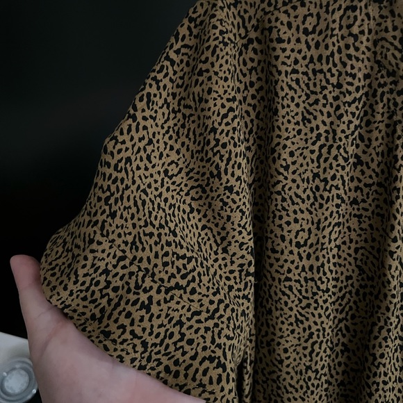 Loft Size 14 Leopard Print V-Neck Midi Shirtdress - Picture 8 of 9